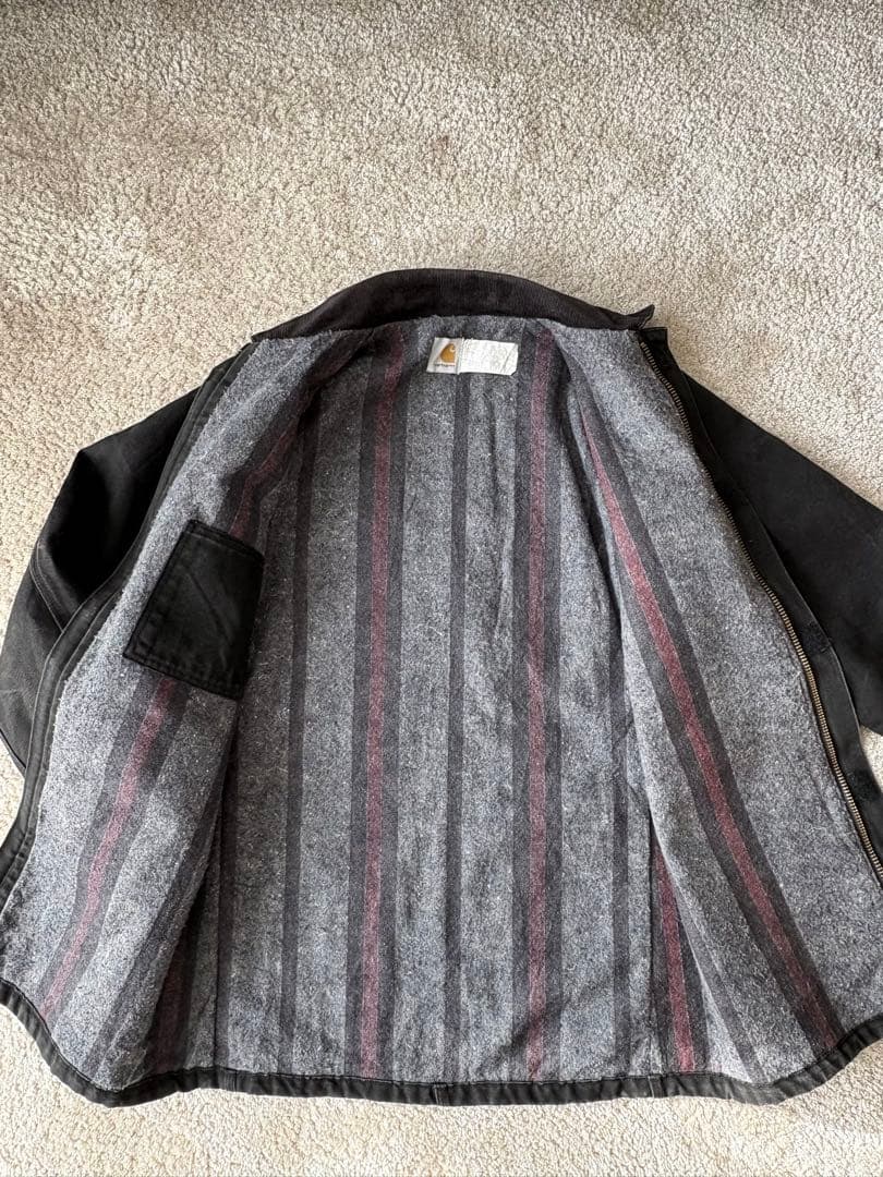 Carhart トラディショナルジャケット USA製 40 黒 ダック フェード
