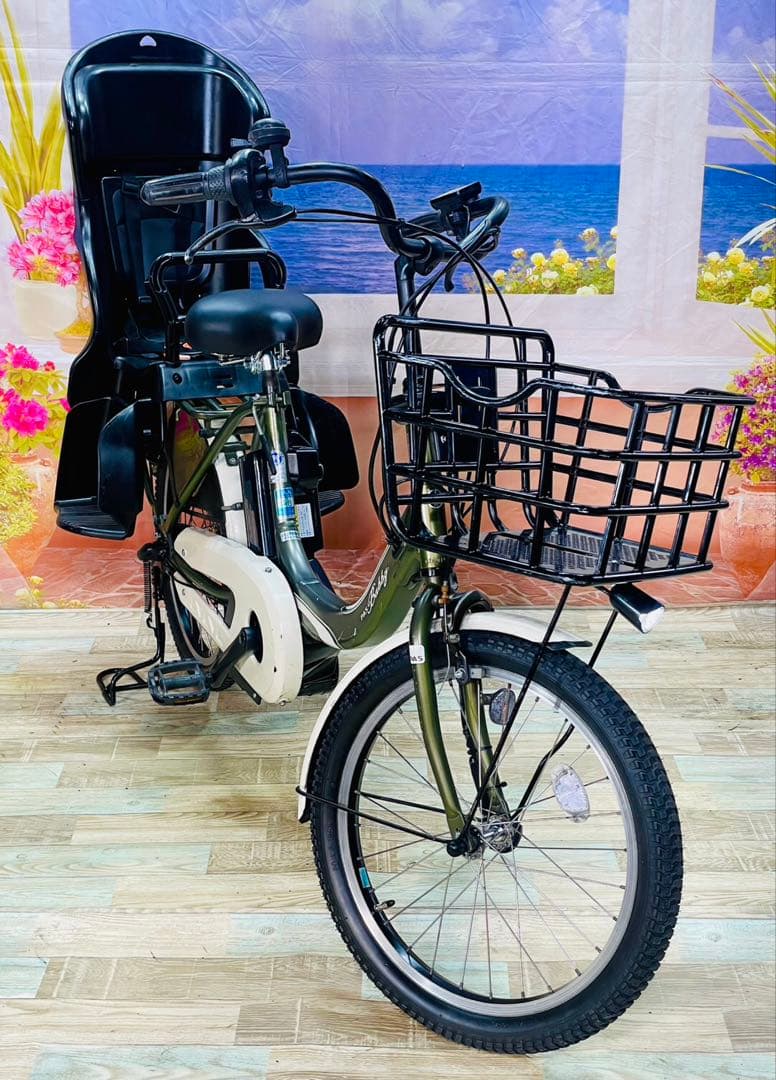 みい★　パスバビー12AH⭐️ヤマハ子供乗せ電動アシスト自転車Y3418