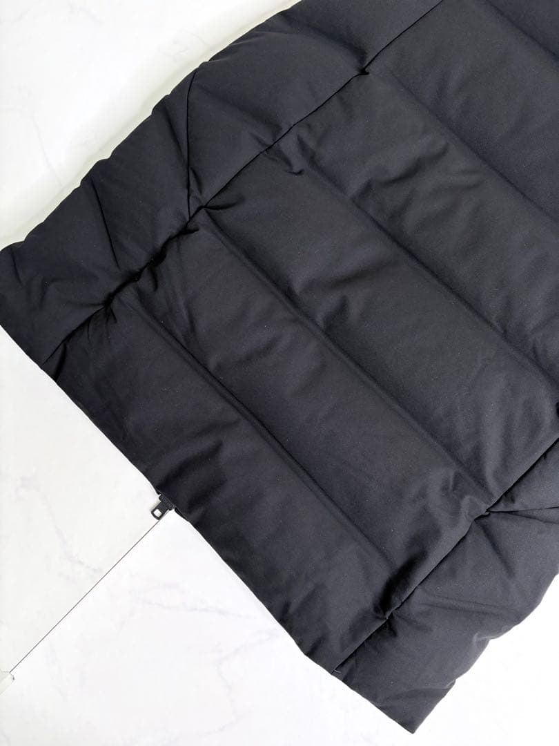極美品 デサントゴルフ ロングダウンベスト ワンピース 黒 ブラック Black