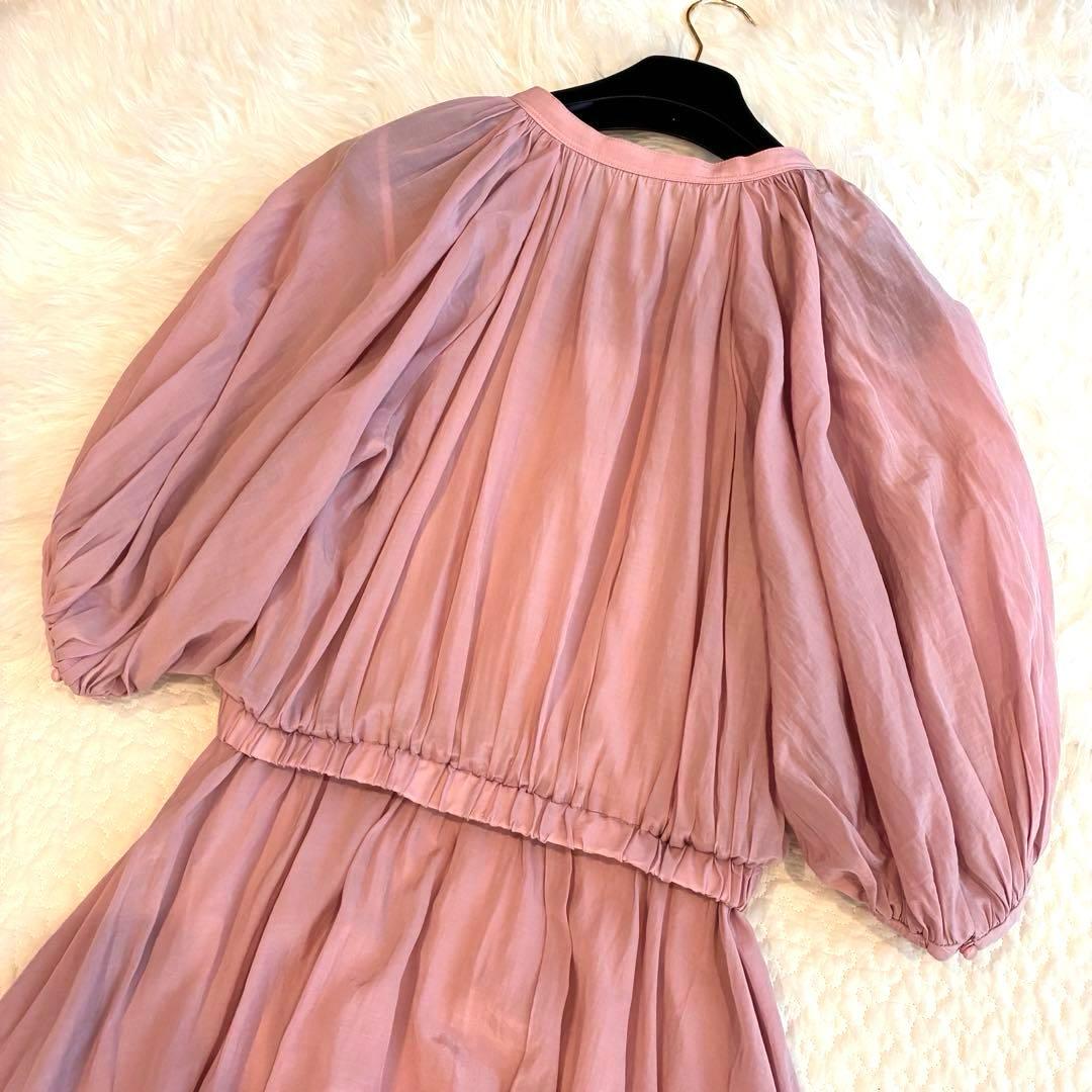美品♡アナイ　アナイ ライトローンギャザーフレアワンピース ペチコート付き　38
