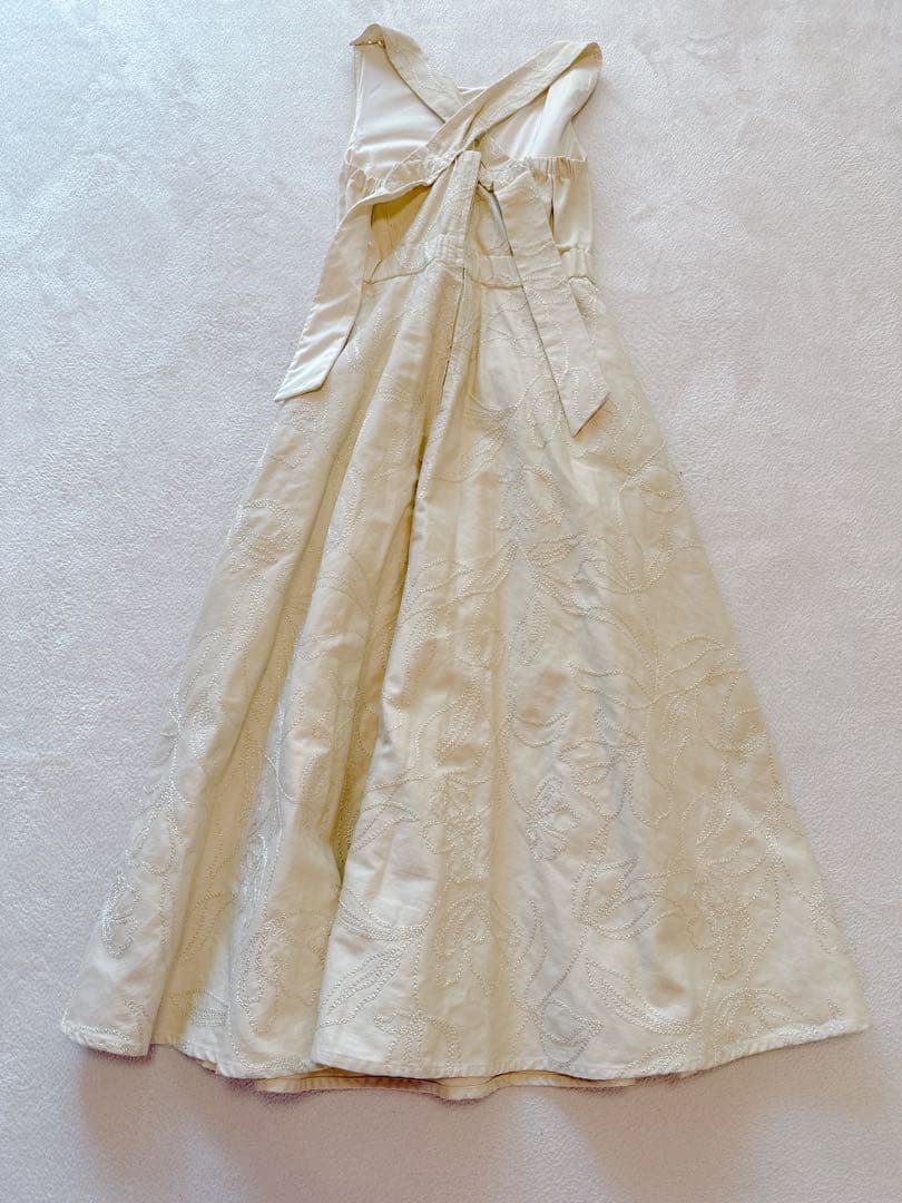 【極美品】アメリ AMERI DENIM LIKE FLOWER DRESS M