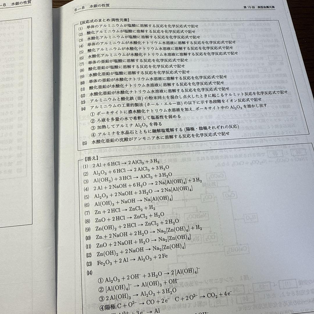 【鉄緑会】高3化学　授業冊子全25冊セット