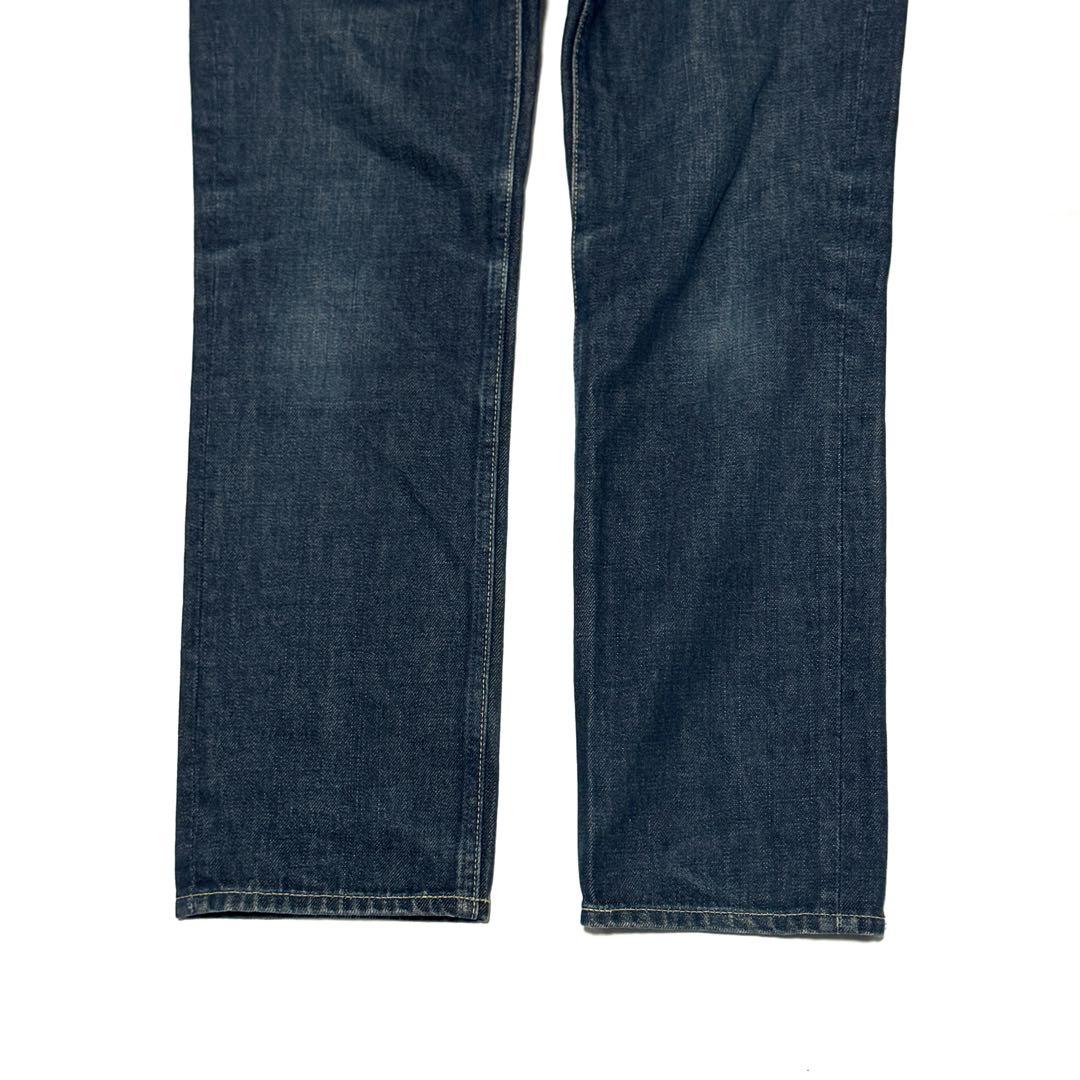 visvim 03R ストレートデニム 日本製 濃紺W30L30上質鹿革パッチ