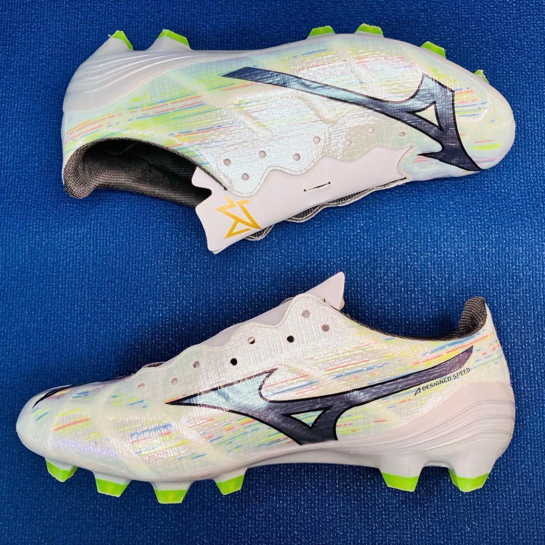 【美品】 ミズノ 24cm アルファ2 プロ サッカー スパイク オーロラ
