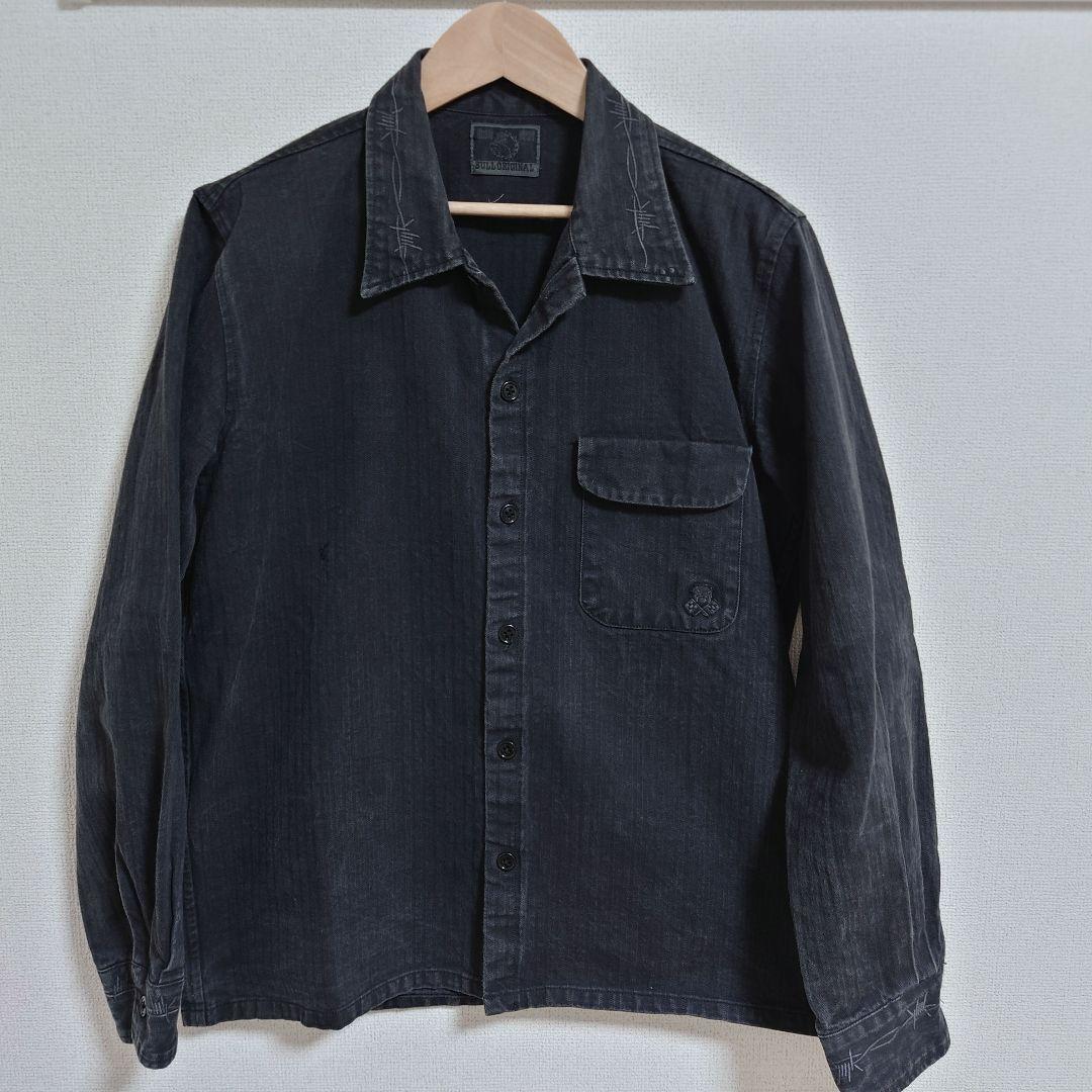 日本製 GLADHAND & Co. 長袖シャツジャケット ブラック