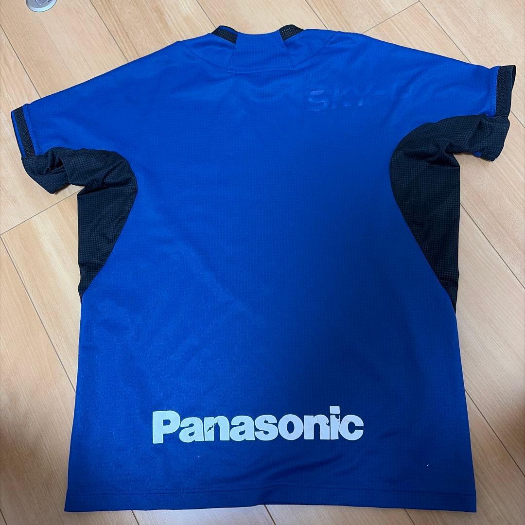 限定品Panasonic バレーボールシャツ　ブルー　XAサイズ