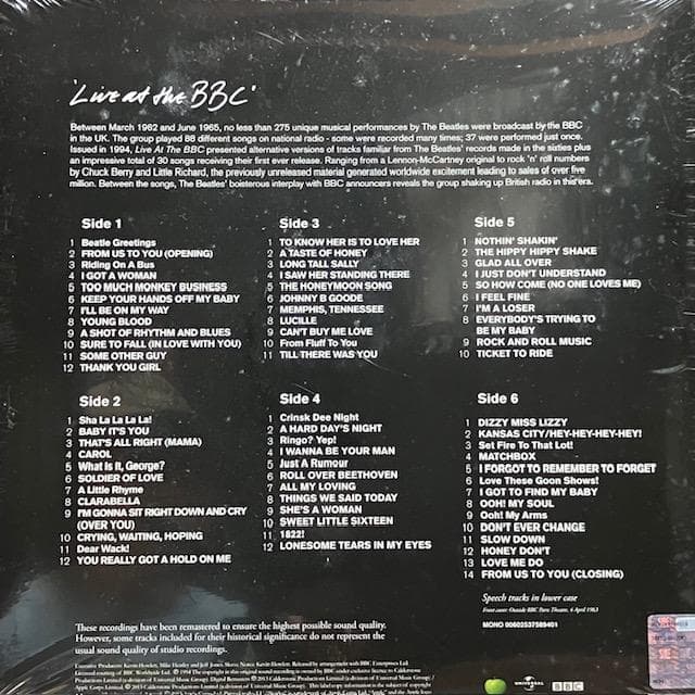 ザ・ビートルズ　　'Live at the BBC'（シールド新品）