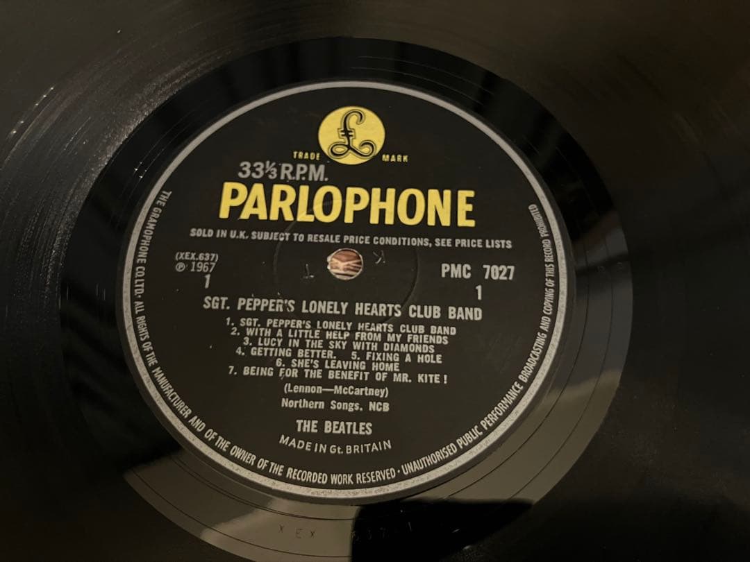 【美品】BEATLES SGT.PEPPERS MONO レコード　初期盤
