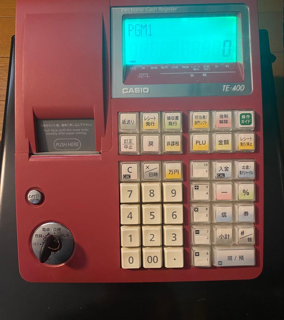 ■中古■カシオ レジスター TE-400-RD