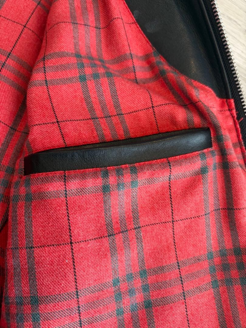 SCHOTT ブラックレザーシングルライダースジャケット