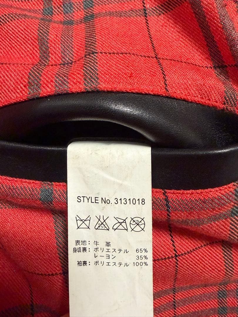 SCHOTT ブラックレザーシングルライダースジャケット