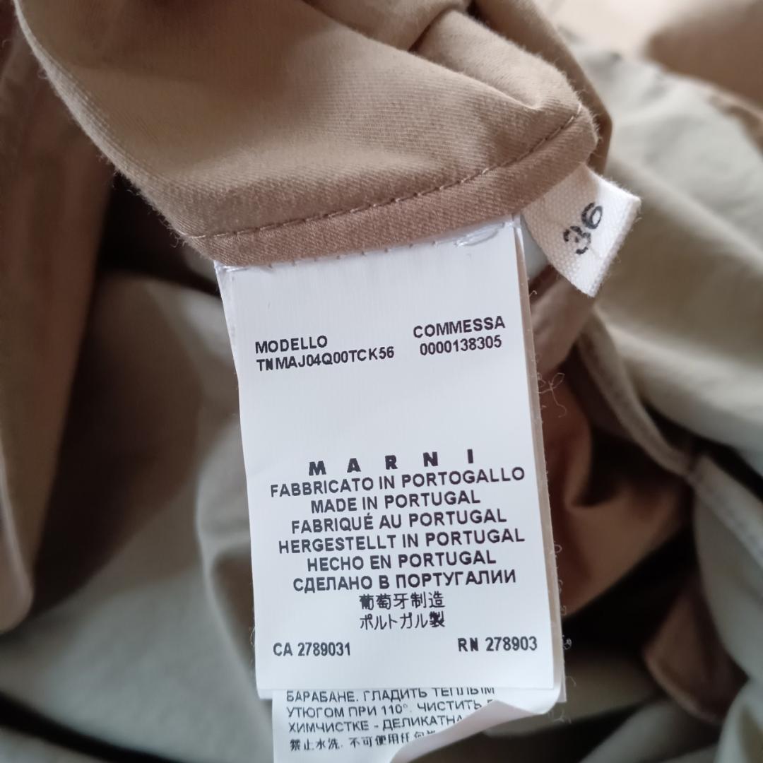 MARNI マルニ ノーカラーシャツワンピース ポルトガル製 X3827