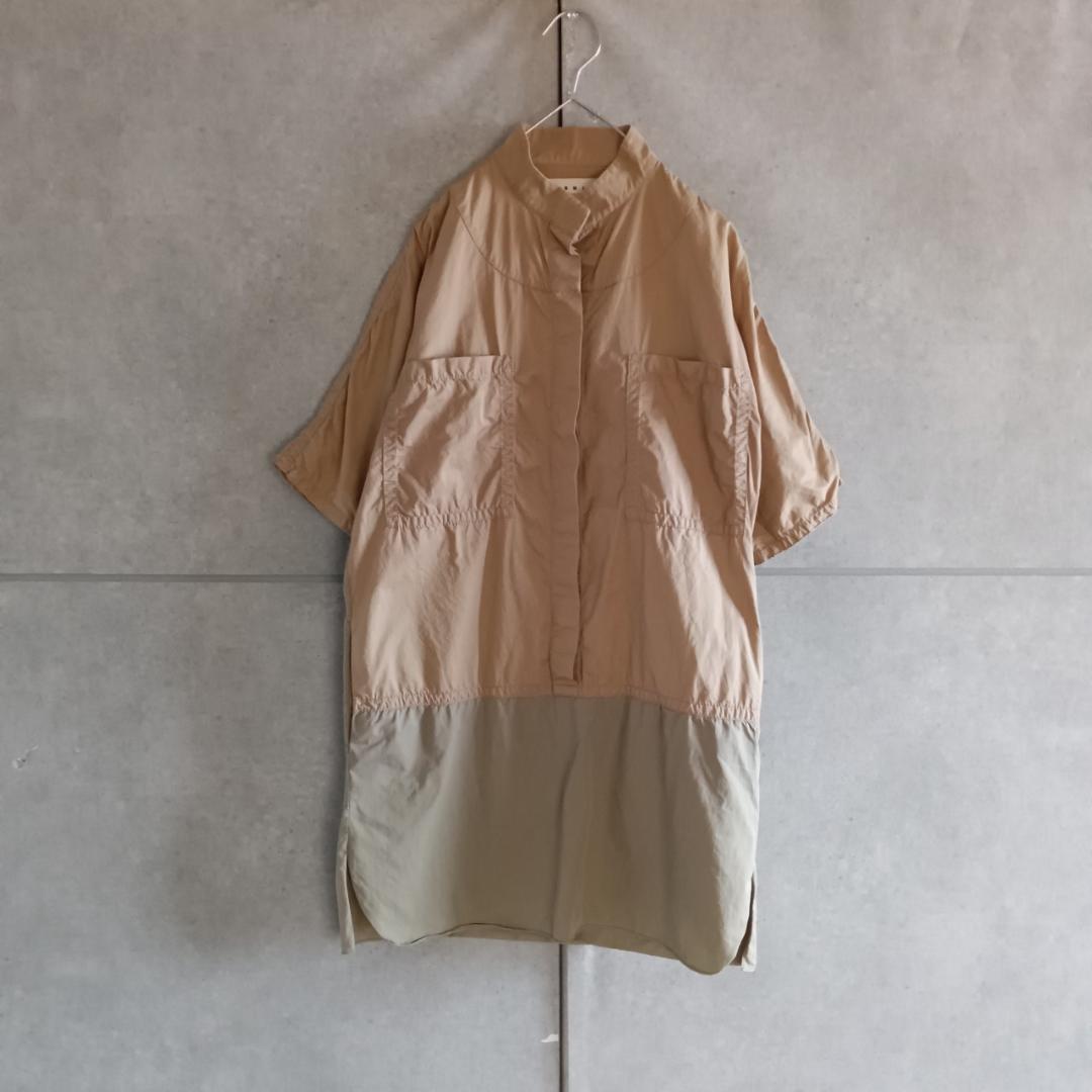 MARNI マルニ ノーカラーシャツワンピース ポルトガル製 X3827
