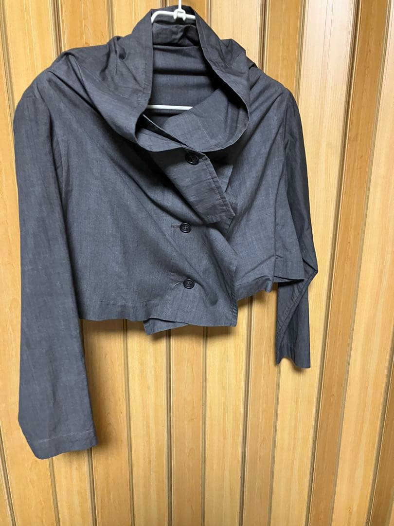 フジコ美品芽風ショートジャケット グレー