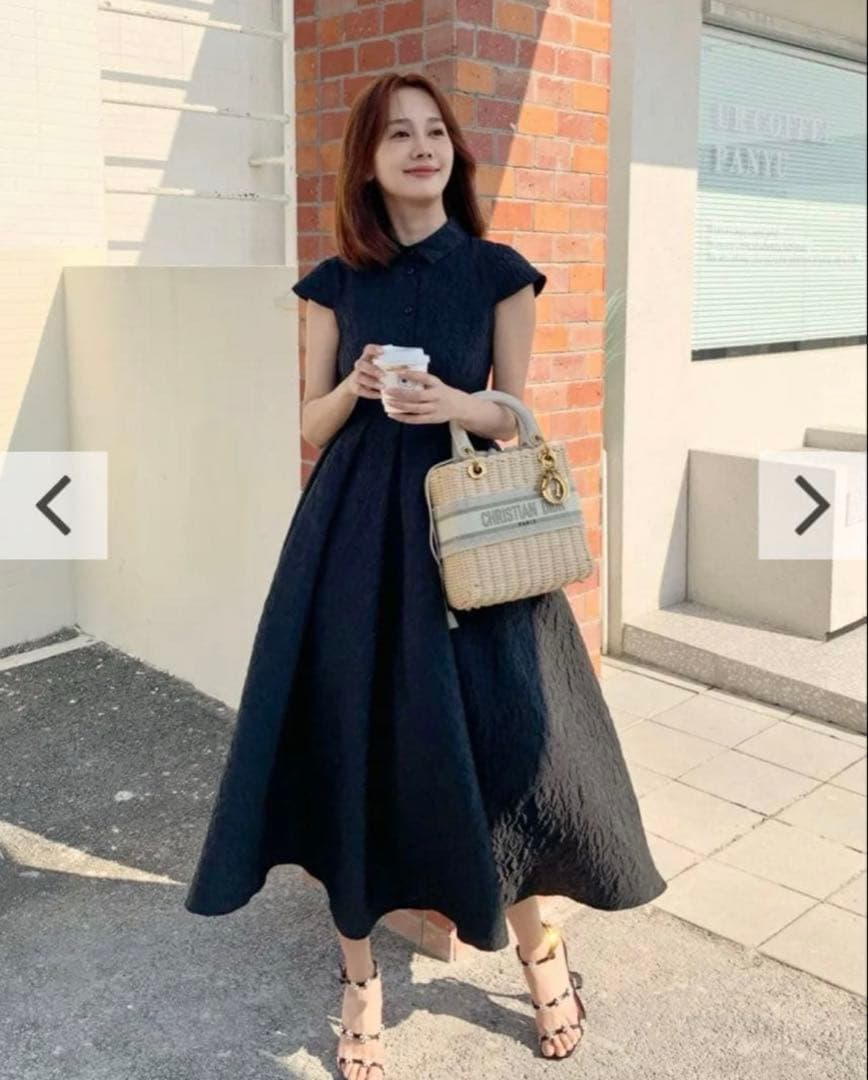 試着のみ♡Birthdaybash JACQUARD HEPBURN DRESS