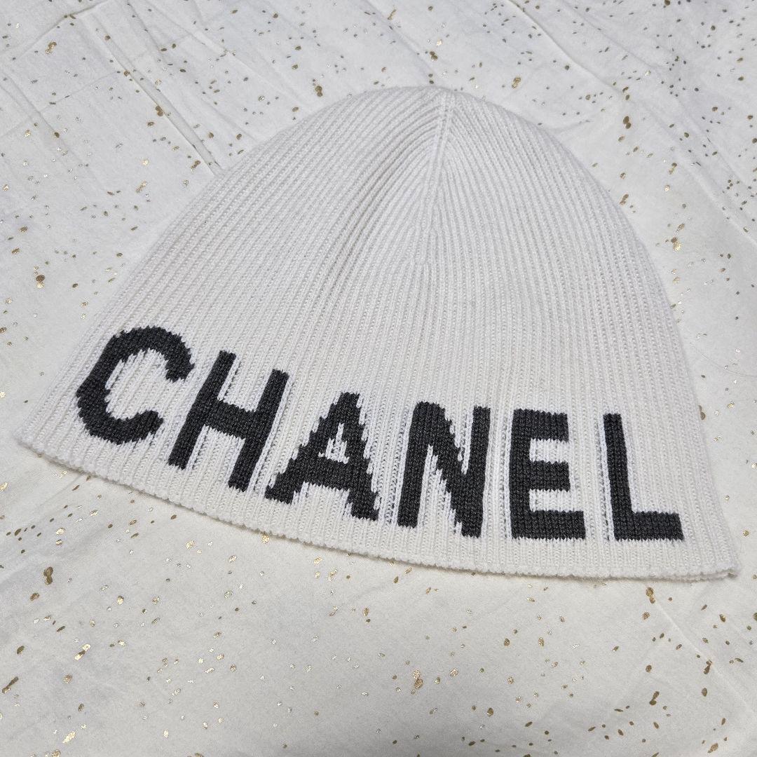 CHANEL ニット帽 ホワイト