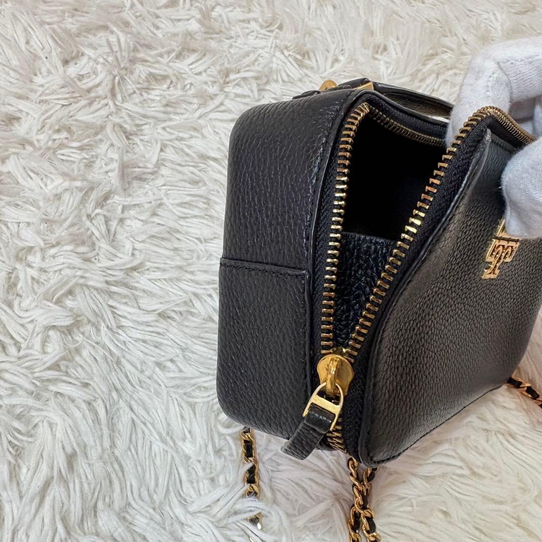 TORY BURCH トリーバーチ ロゴ レザー ミニショルダー チェーン 黒