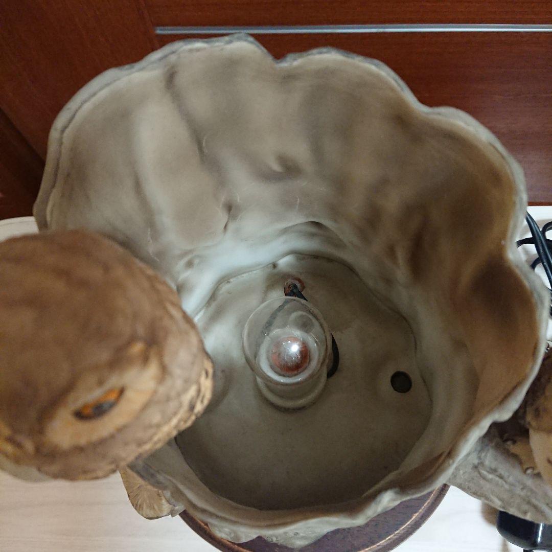 ふくろう ルームライト 陶器 ふくろうの森