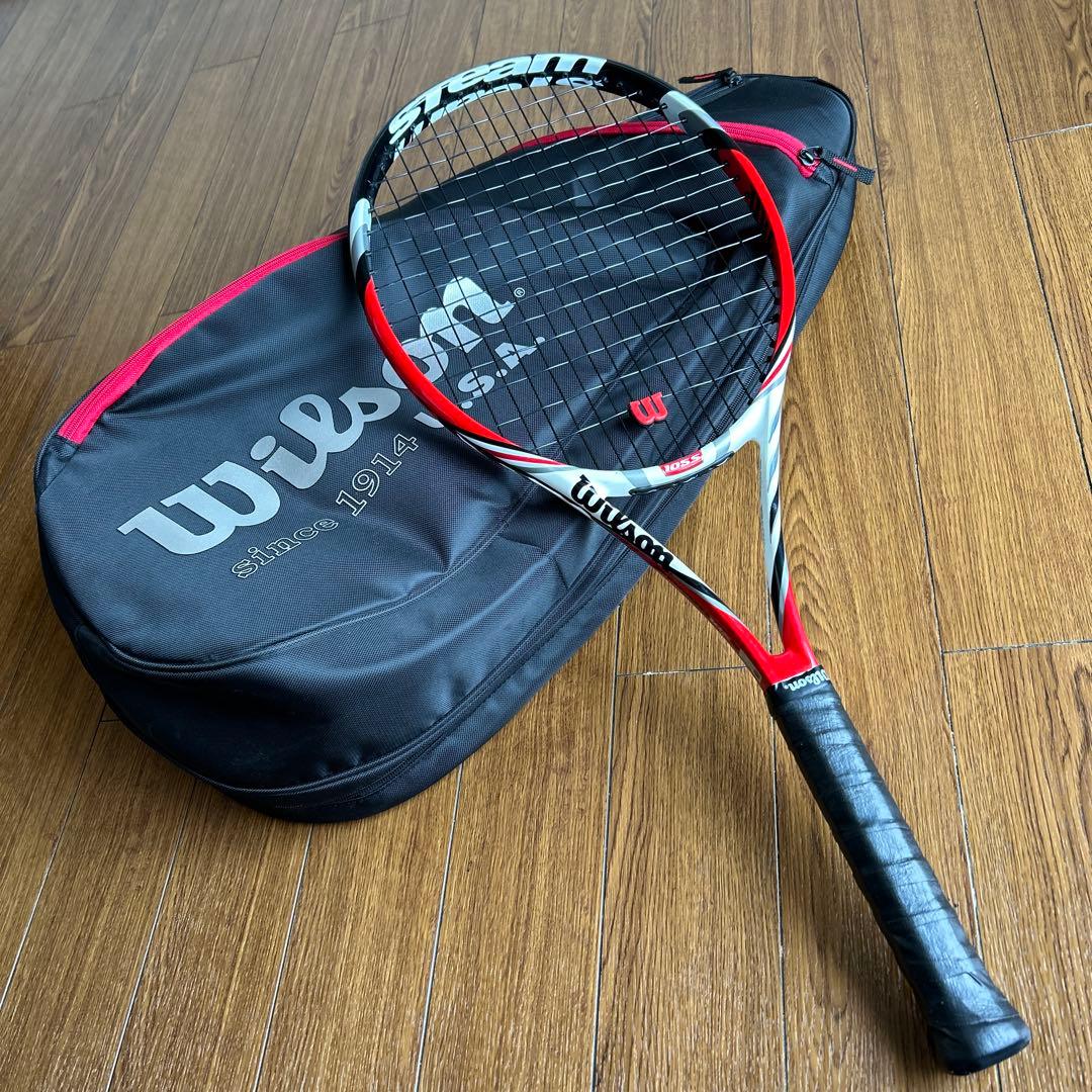 Wilson Steam 105S 硬式テニスラケット&バッグ新品グリップテープ