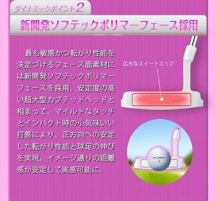 【大人気】♥極太グリップと大型ヘッドの安定感抜群のダイナミクスレディスパター