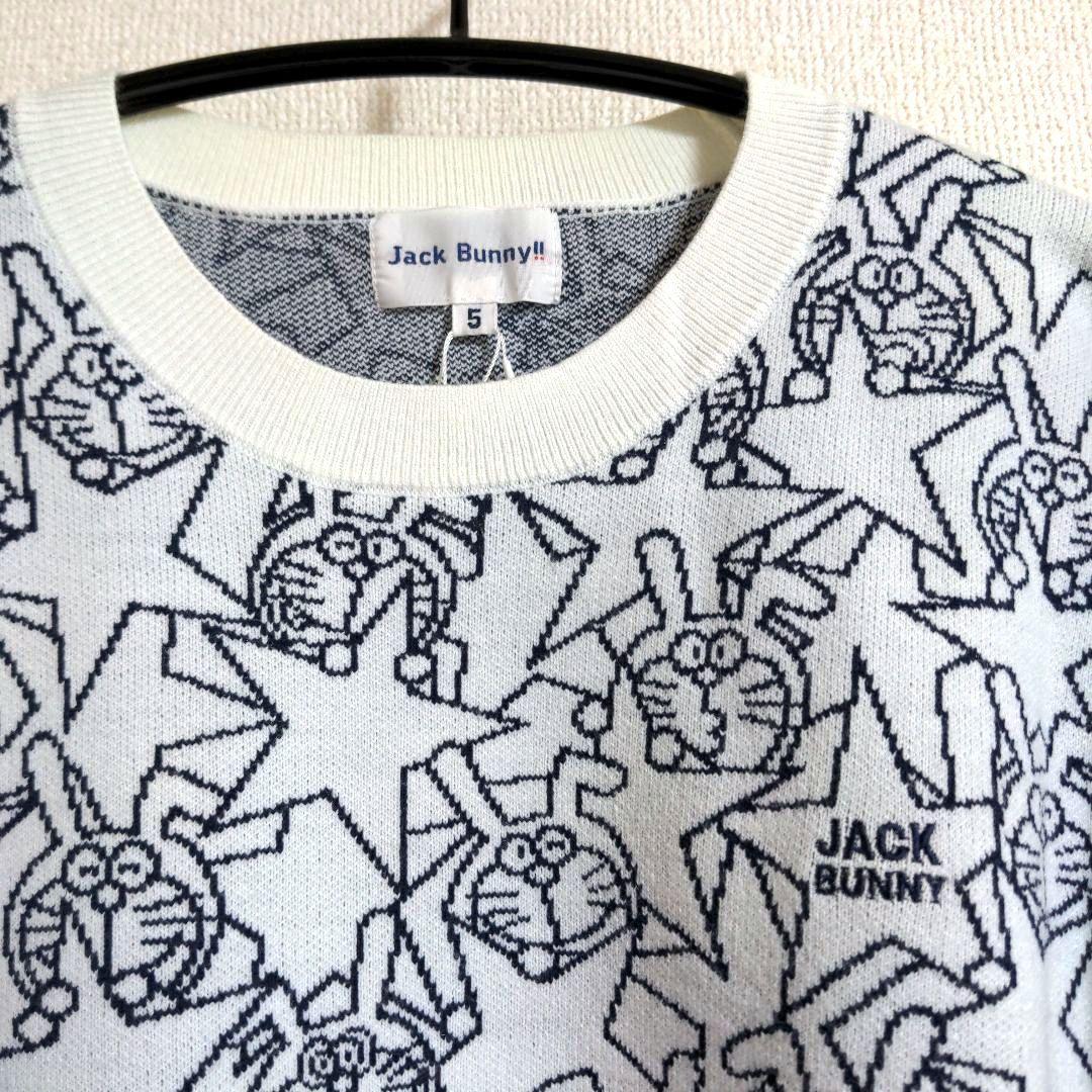 再再再値下新品　ジャックバニー　ニット5 ドラえもん　白　メンズ定価19800円