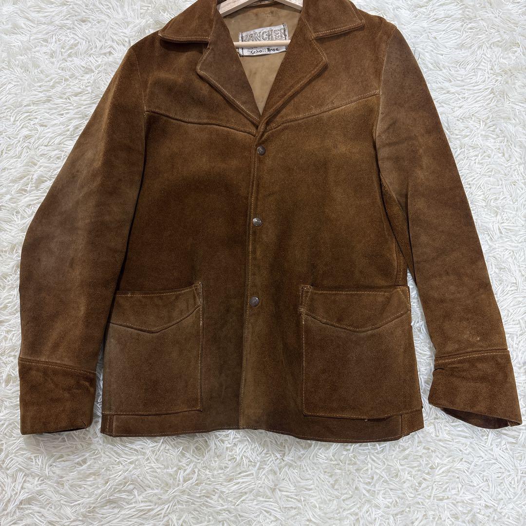 80s RANCHER bySchott レザージャケット　スウェード　茶　40