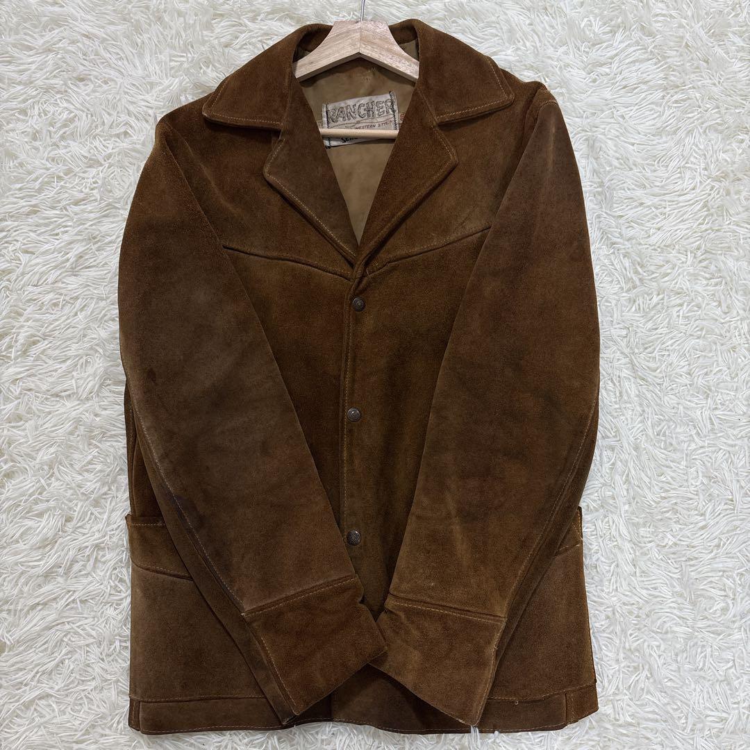 80s RANCHER bySchott レザージャケット　スウェード　茶　40