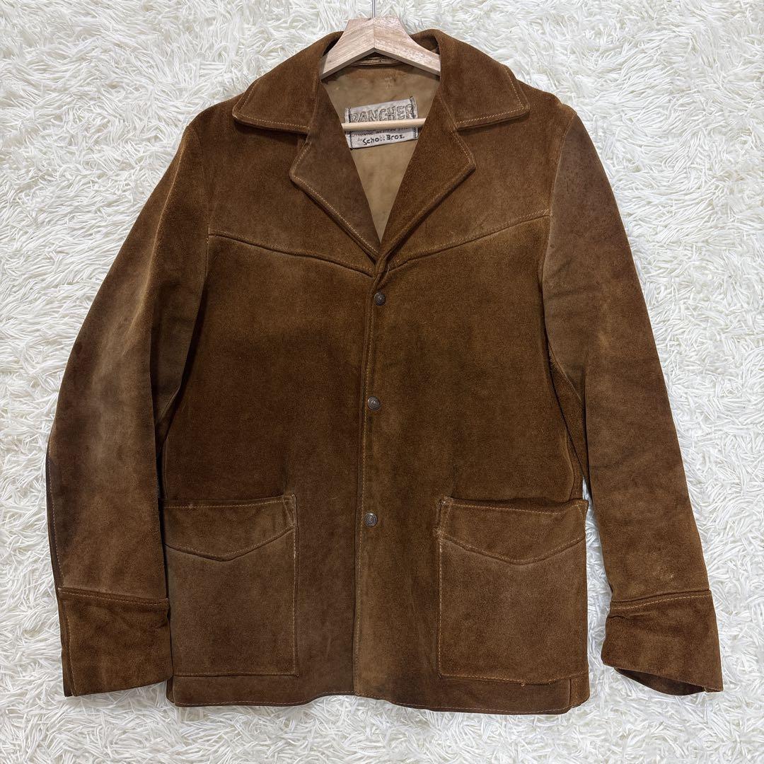 80s RANCHER bySchott レザージャケット　スウェード　茶　40