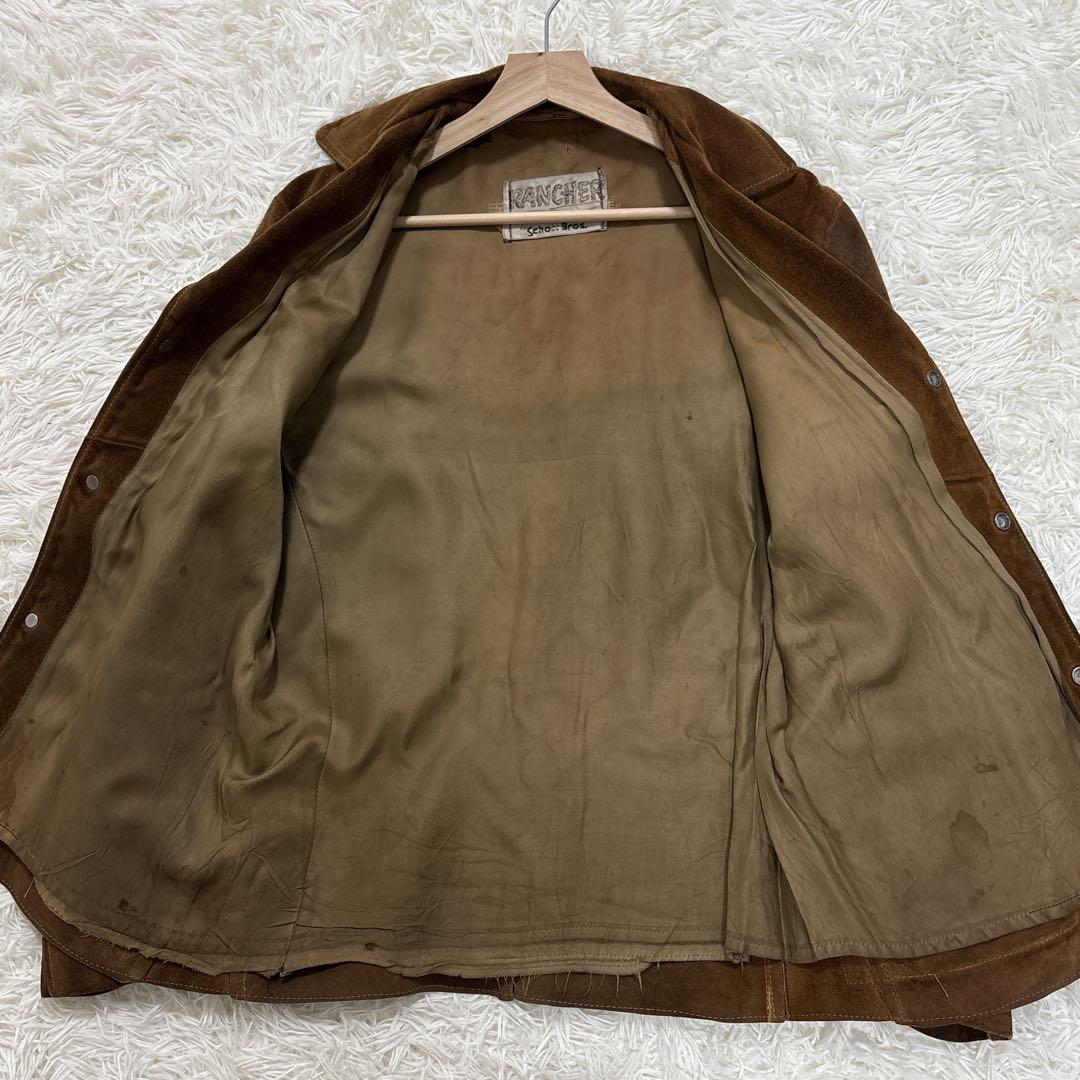 80s RANCHER bySchott レザージャケット　スウェード　茶　40