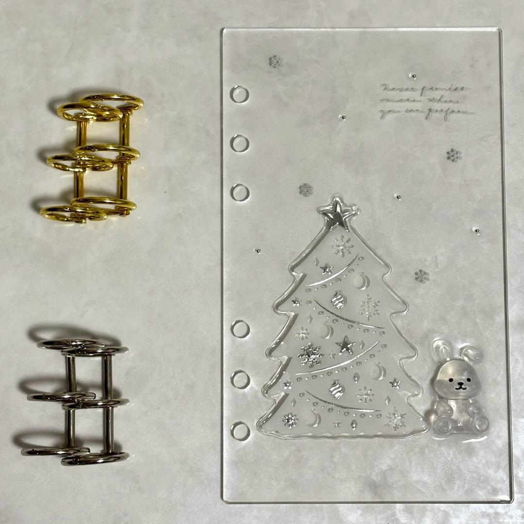 ✨milmil ✨A6 アクリルレジンバインダー　リング付き×2セット