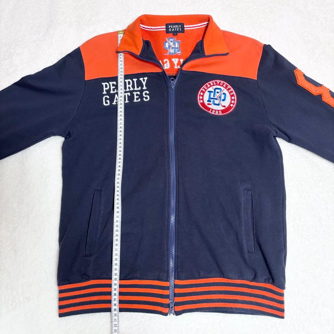 PEARLY GATES ブルゾン　フルジップジャケット　ネイビー×オレンジ　7
