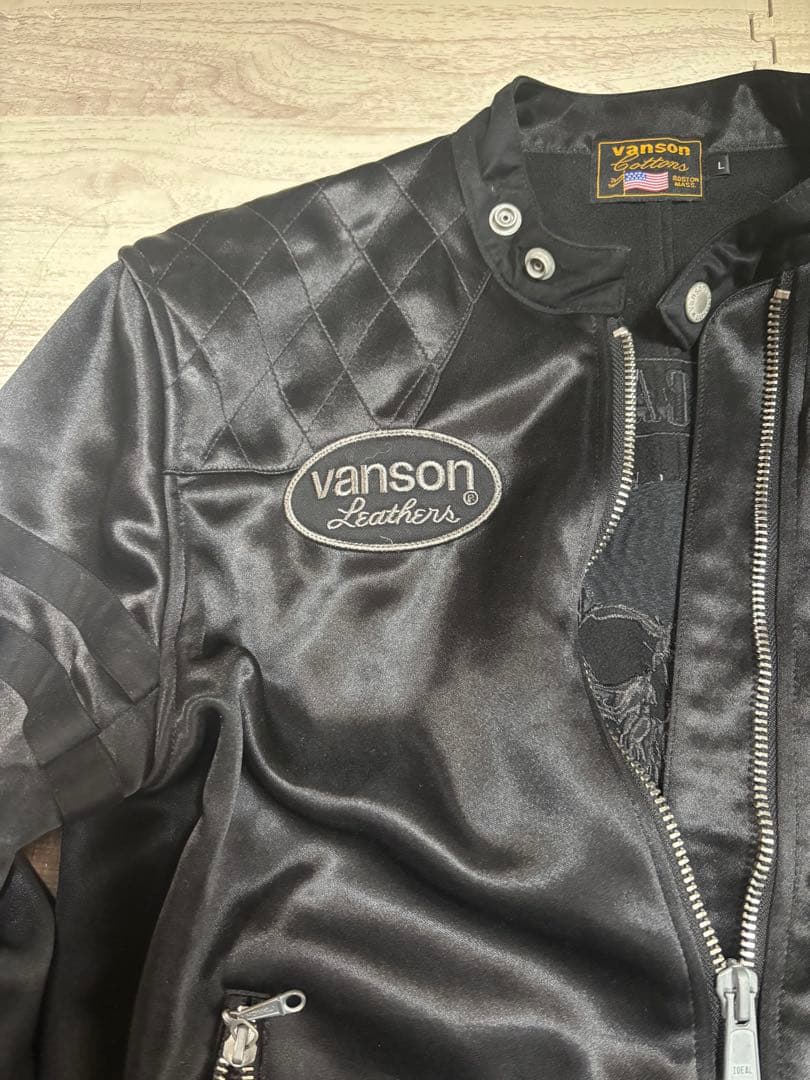 vanson ブラック ライダースジャケット L