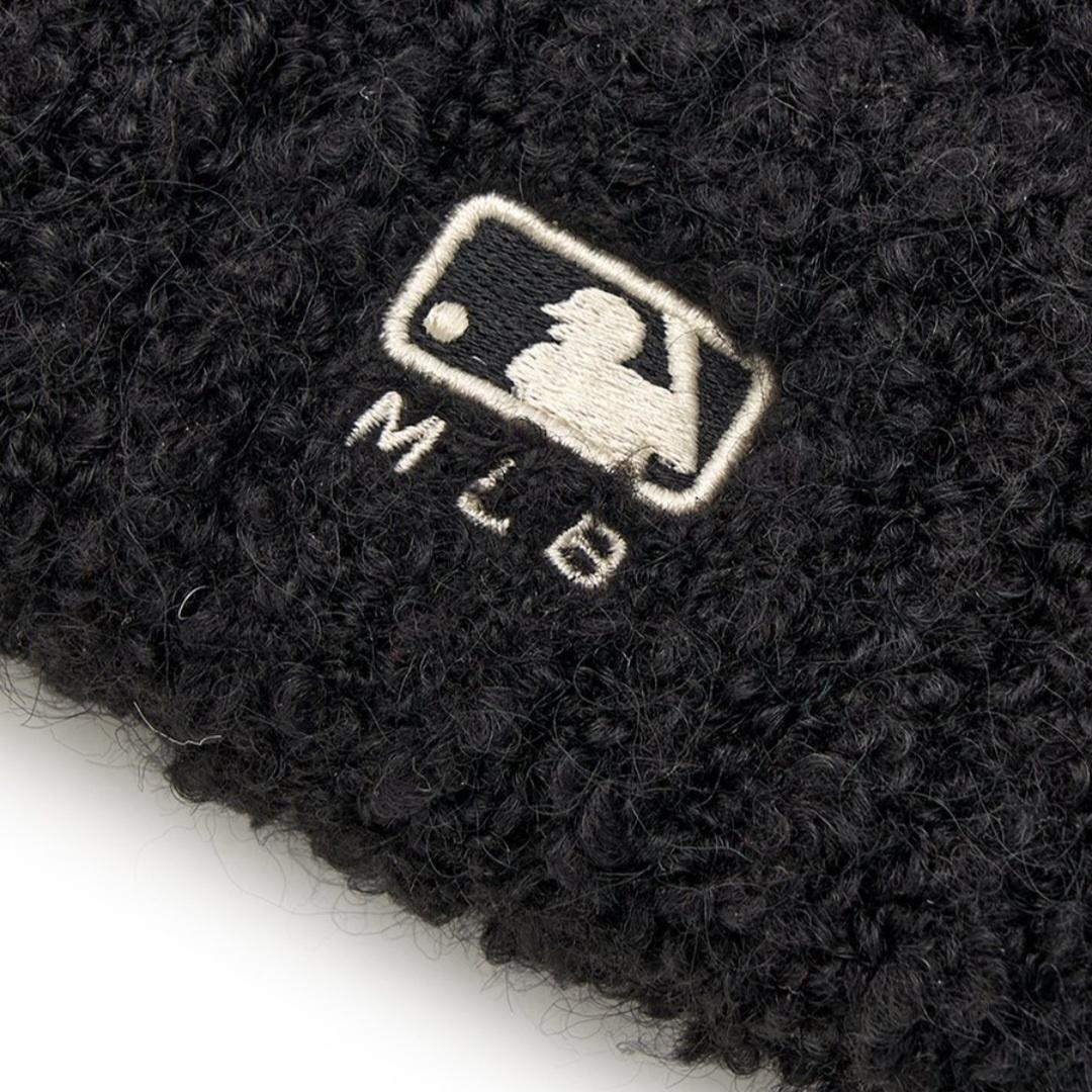 MLB Korea ブラック 黒 ビーニー 猫耳 韓国 カリナ着用 新品 ニット