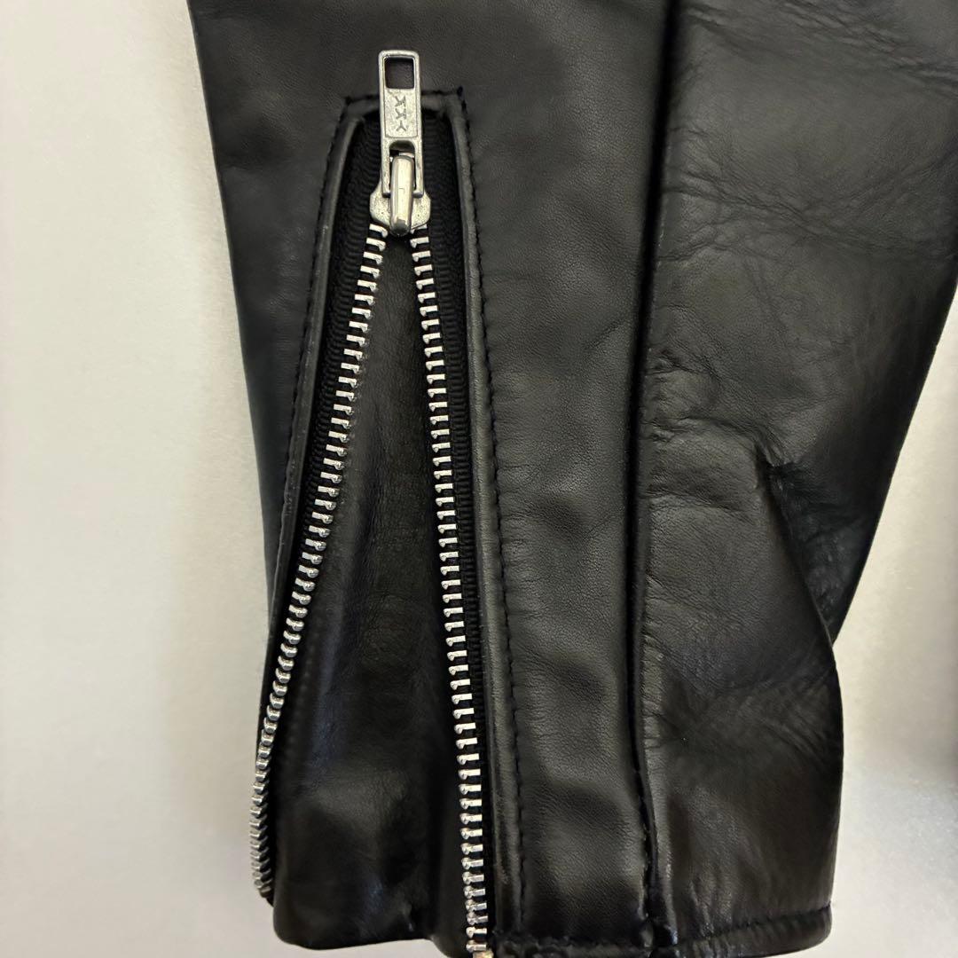 【美品】Schott 641 シングルライダースUSA製 40 黒 ライナー付