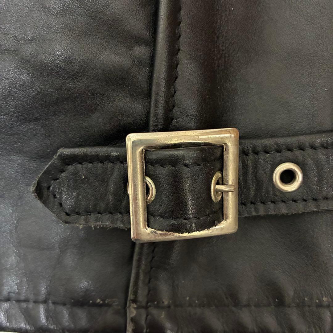 【美品】Schott 641 シングルライダースUSA製 40 黒 ライナー付