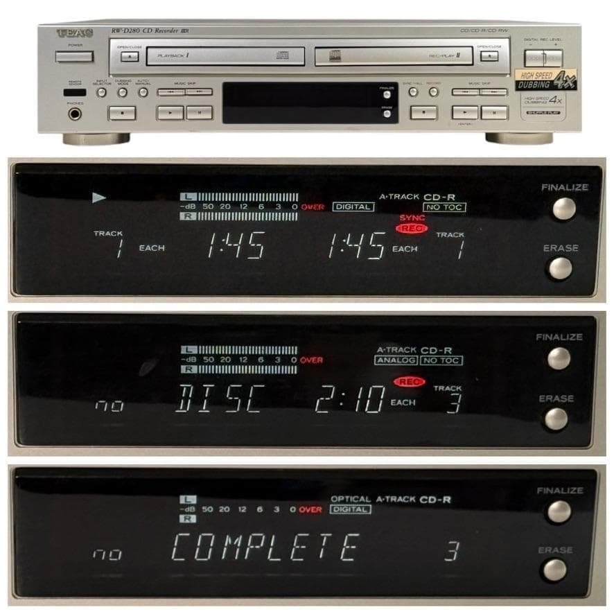 TEAC RW-D280 CDプレーヤー CDレコーダー ダブルデッキ