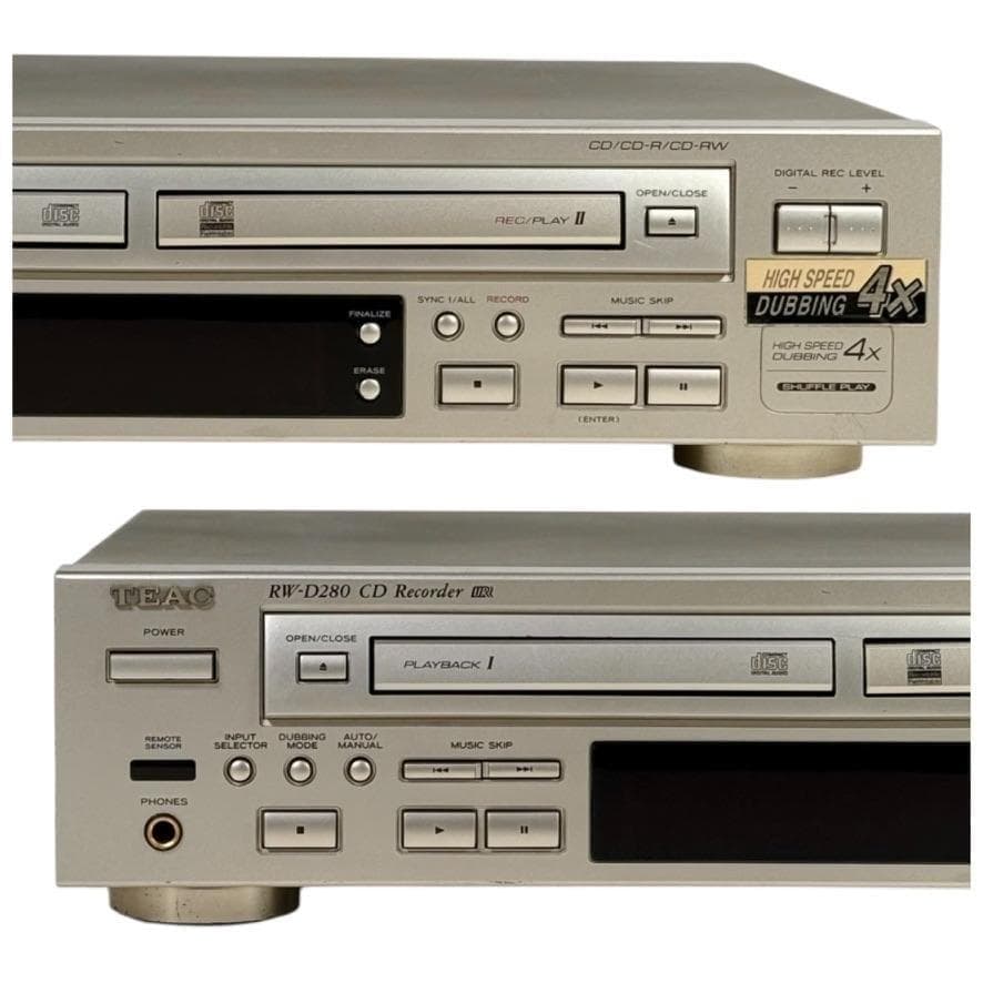 TEAC RW-D280 CDプレーヤー CDレコーダー ダブルデッキ