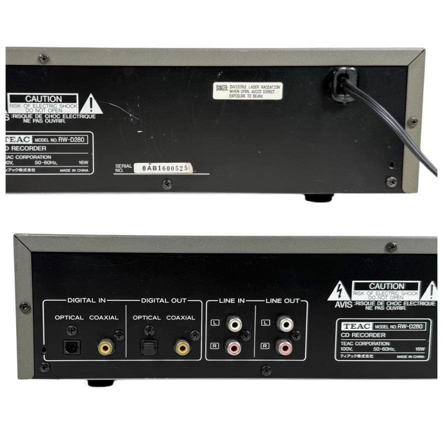 TEAC RW-D280 CDプレーヤー CDレコーダー ダブルデッキ
