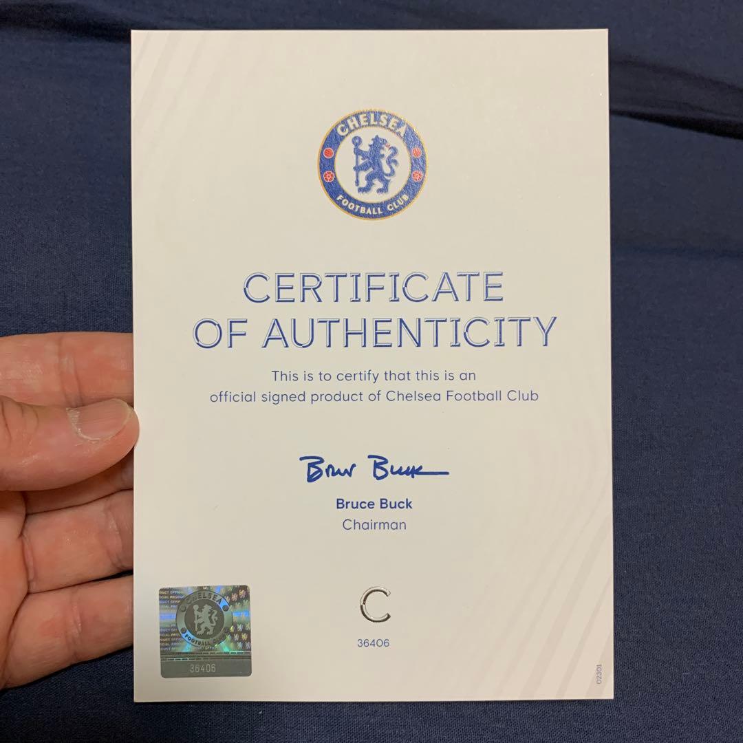 ZOUMA サッカー　チェルシー　実使用　サイン入りユニフォーム