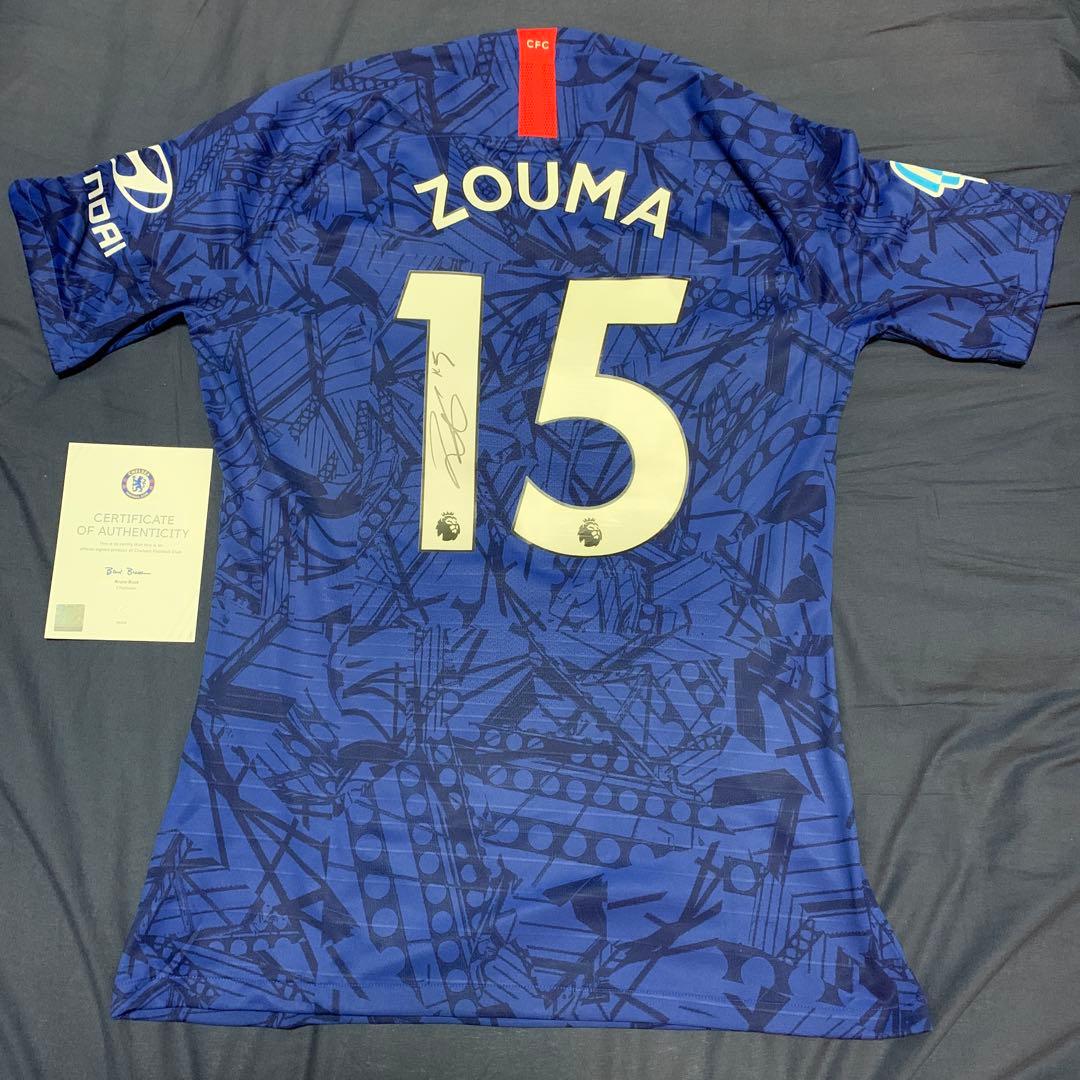 ZOUMA サッカー　チェルシー　実使用　サイン入りユニフォーム