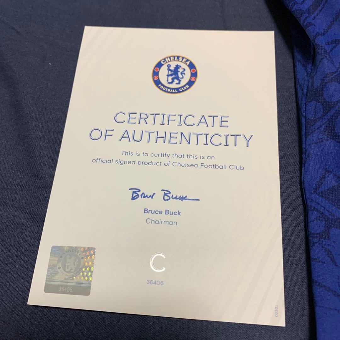 ZOUMA サッカー　チェルシー　実使用　サイン入りユニフォーム