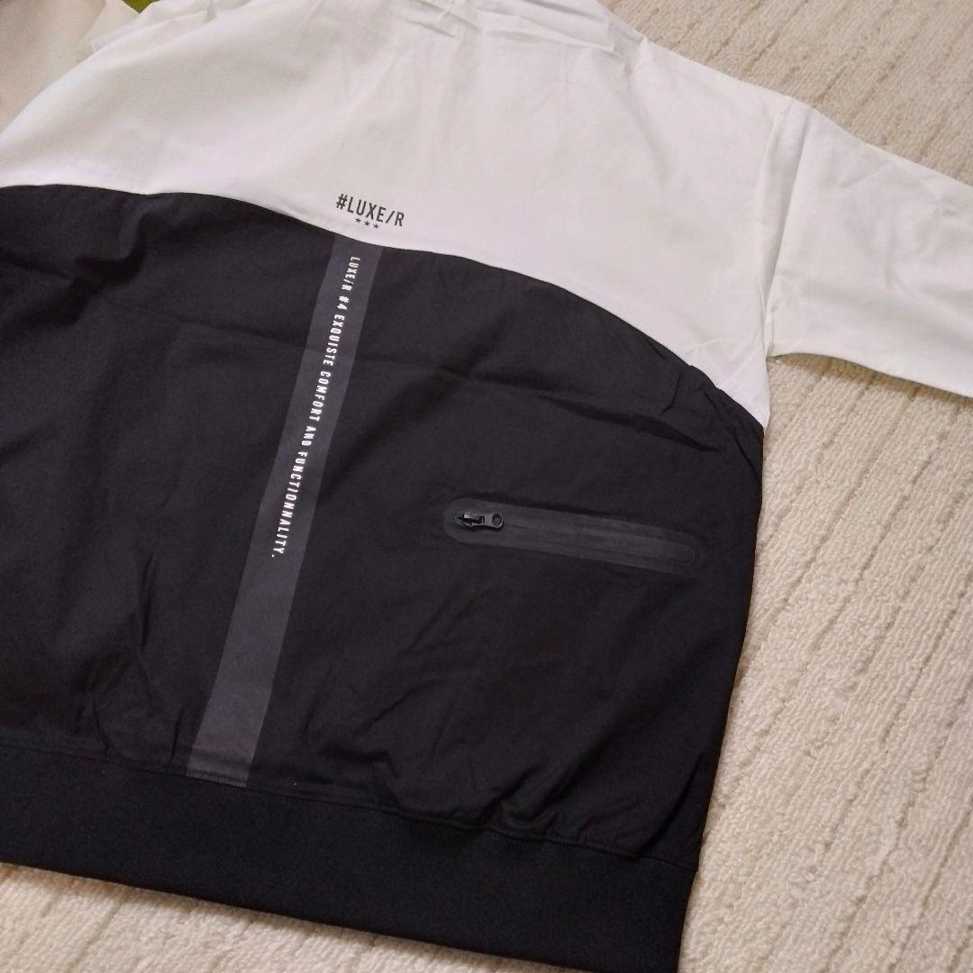 [サンプルSALE /D341 ] LUXE/R ナイロン布帛プルパーカーWH