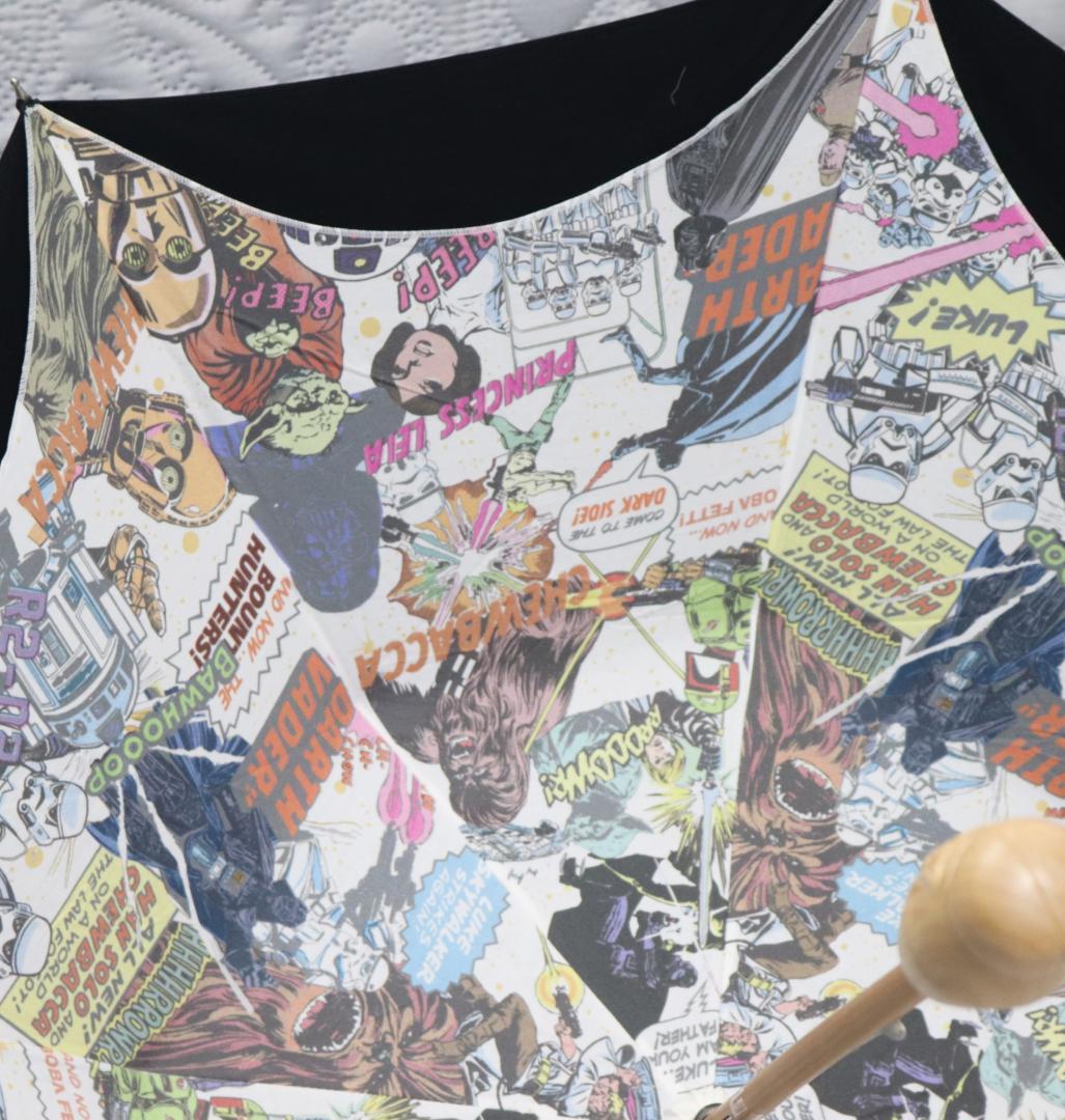 新品【晴雨兼用 長傘】希少！スターウォーズ かわず張り 彫刻ダースベイダー 黒