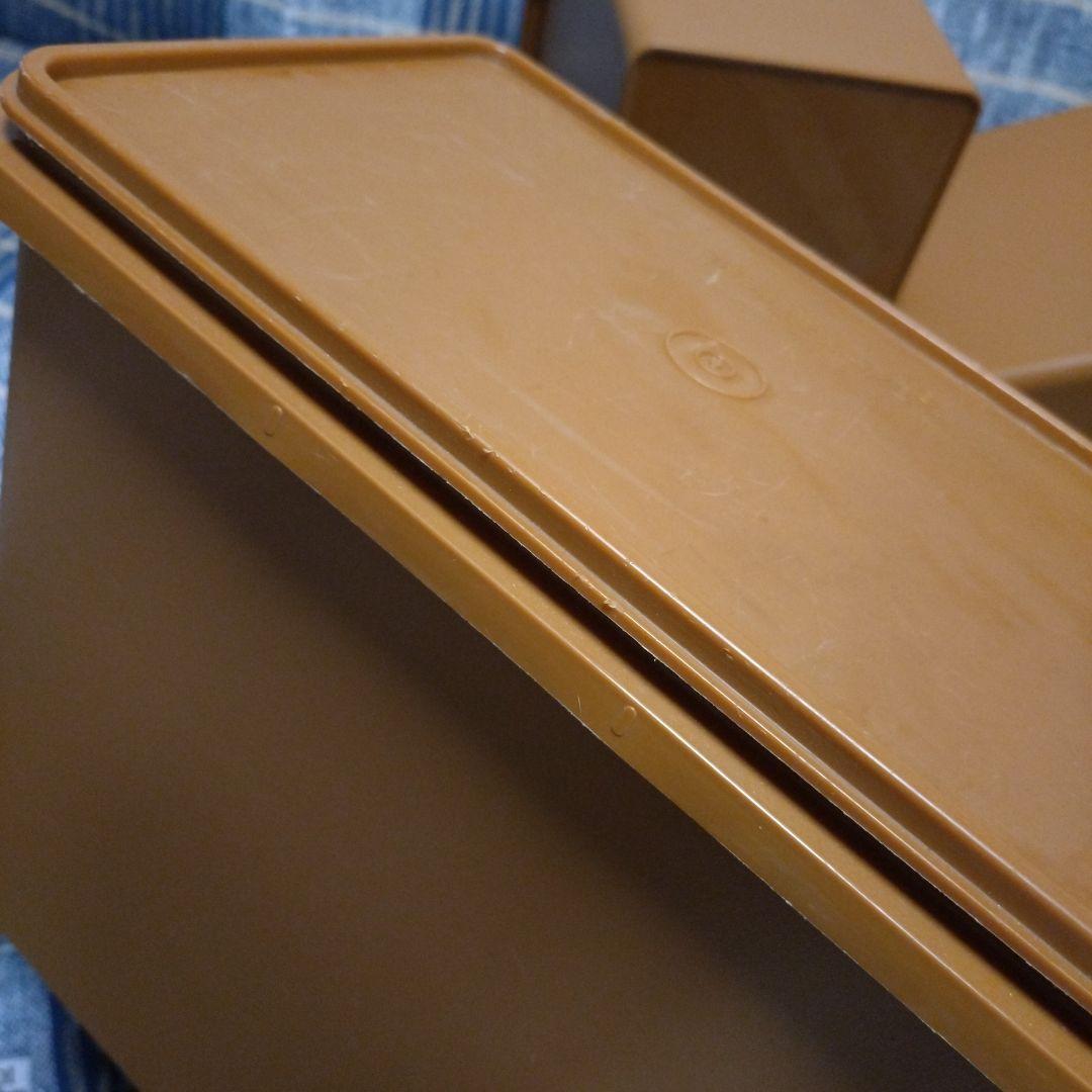 Tupperware ブラウン 食品保存容器 3個セット　H33×W27×D17
