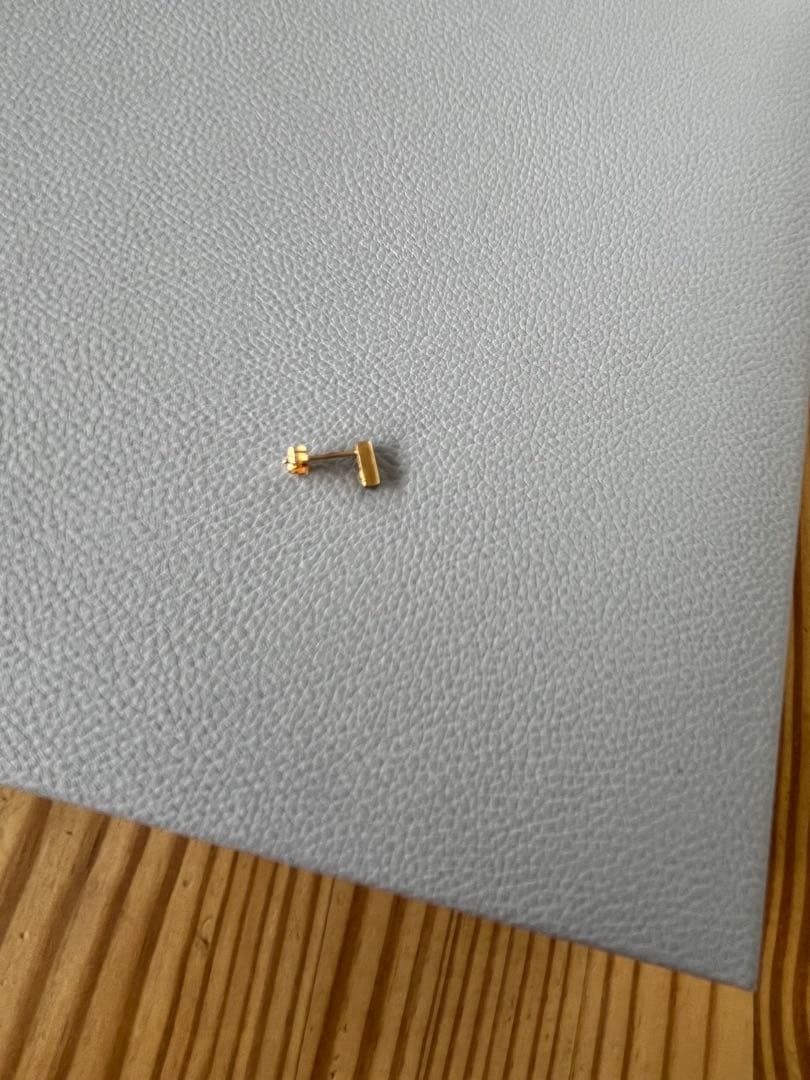 ete K10 ピース レモンクォーツ ピアス
