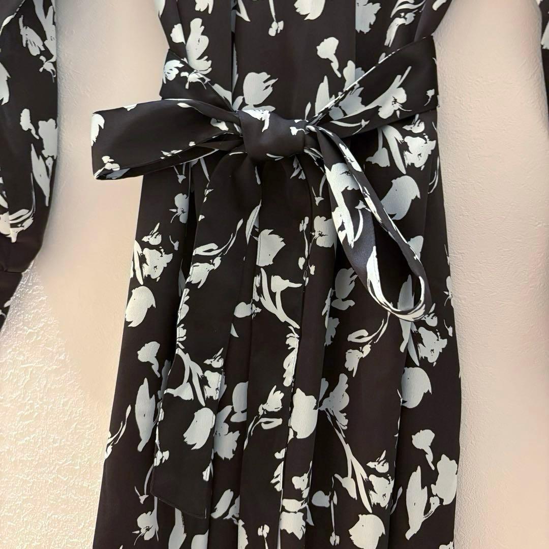【美品】23区　ペイントフラワープリント ワンピース　洗える