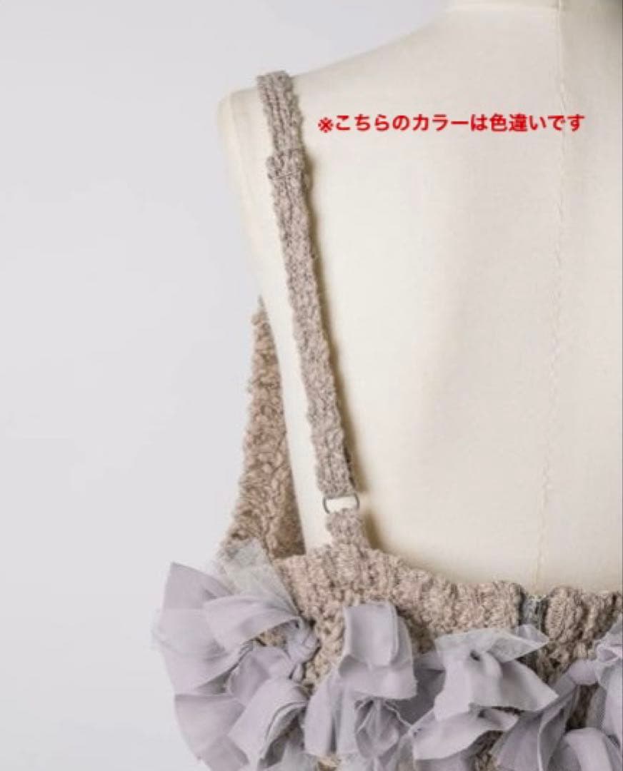 ✴︎新品未使用✴︎LA BELLE ETUDE メニーリボンニットビスチェ(BLK)