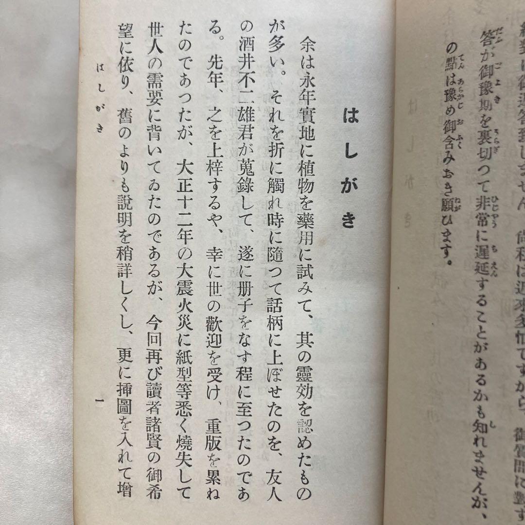 古書 不思議によく利く 薬草薬木速治療法 松島種美著 初版 大正14年 激レア