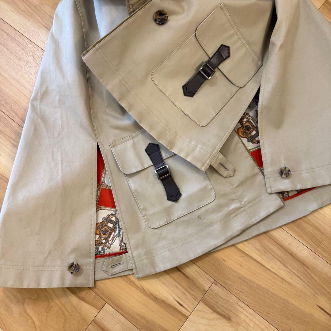 SCAPA/スキャパ ポンチョ ジャケット ベージュ 38 Mサイズ 約6万円