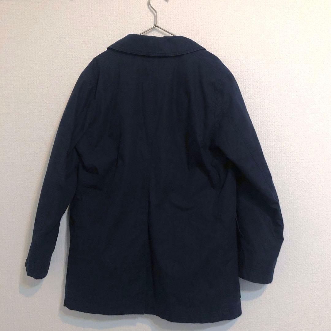 MHL. エムエイチエル ダブルブレストジャケット 濃紺 Mサイズ ライナー付